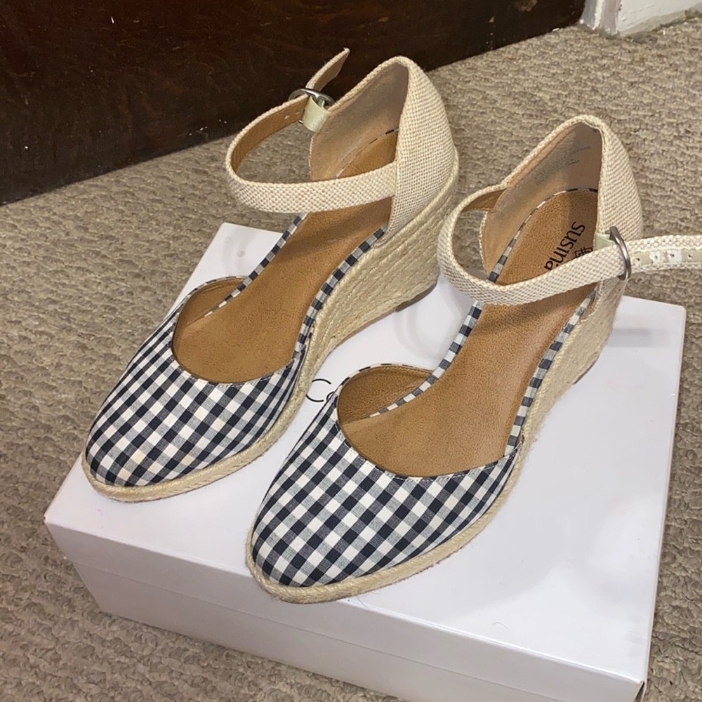 Susina Checkered Wedges